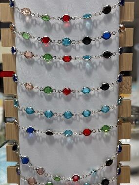 Hand Crafted Multicolor Bezel-Gemstone Bracelets
Sold individually